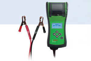 Hand-held Battery tester with printer for testing also brand new/unused batteries. Includes USB port