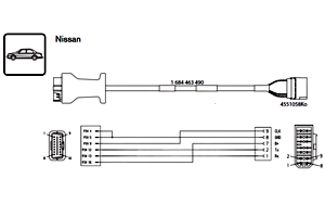 Nissan adapter cable (use only with 1684 463 651, 1684 463 466)